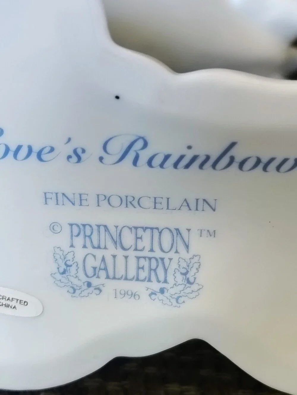 VTG Princeton Gallery “Love’s Rainbow” Fine Porcelain Unicorn Figurine 1996